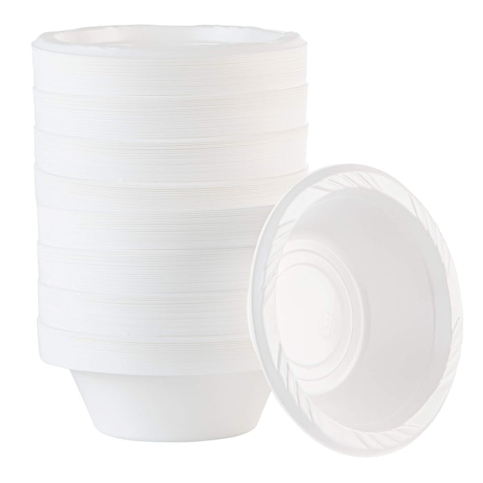 PLASTICPRO 800 Count Disposable 5 ounce White Plastic Dessert Bowls