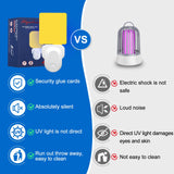 Flying Insect Trap Plug-in, Gnat Traps for House Indoor, Safe Non-Toxic Gnat Killer Fly Catcher UV Light Attractant Blue Bug Light Trap with Sticky Pad for Gnats, Moths, Flies 1Pack(White)