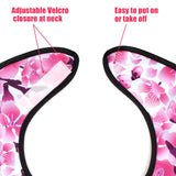 TaoTazon Adult Bibs,3 Packs Cherry Blossom Adult Bibs for Women Eating Washable with Crumb Catcher