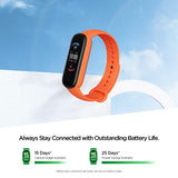 Amazfit Band 5 Activity Fitness Tracker for Women, Alexa Built-in, 15-Day Battery Life, Blood Oxygen, Heart Rate, Sleep & Stress Monitoring, 5 ATM Water Resistant, Health Smart Watch, Orange