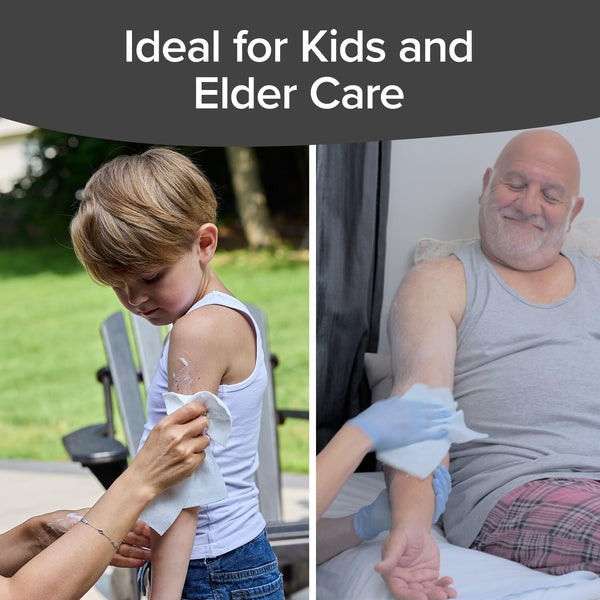 Skunky Disposable Rinse-Free Bathing Sponge Wipes, AS-SEEN-ON-TV, Clea