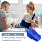 Buryeah Arm Pillow Arm Elevation Pillow with 2 Ice Pockets, Soft Ergonomic Support Pillow for Elbow Arm Rest Wedge Pillow Broken Arm Gifts with High Density Foam for Recovery Sleeping Care (Blue)