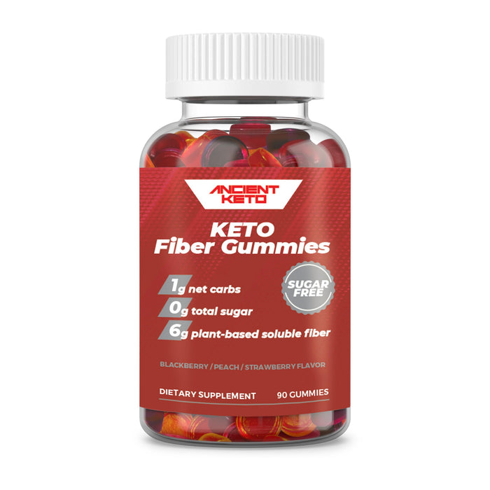 Sugar Free Keto Fiber Gummies for Adults | Keto Vitamin Supplement for Men and Women | High Fiber Plant Based Prebiotics, Soluble Fiber Supplement, Vitamin Gummy for Adults, Tasty Mixed Fruit 90 ct