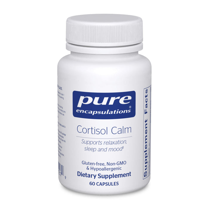 Pure Encapsulations Cortisol Calm - Supports Cortisol Health & Relaxation - Adrenal Support - Contains Ashwagandha & L-Theanine - Restful Sleep - 60 Capsules