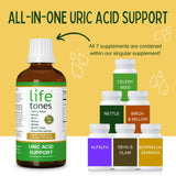 Lifetones Uric Acid Support - Joint Health for Men & Women - Liquid Uric Acid Cleanse for High Absorption - Herbal Cleanse Detox for Joint Comfort - Boost Flexibility - 3.38 fl oz