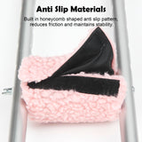 Crutch Pads and Crutch Hand Grips for Adults Kids Antiskid Underarm Padding Soft Foam Crutch Pad Set Accessories 4 PCS (Pink)