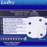 LivDry Adult Incontinence Underwear, Overnight Comfort Absorbency, Leak Protection (XXX-Large (10 Count))