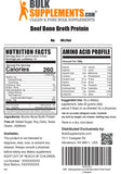 BULKSUPPLEMENTS.COM Beef Bone Broth Protein Powder - Unflavored, Gluten Free, Dairy Free, Protein Powder - 18g of Protein - 22g per Serving, 11 Servings (1 Kilogram - 2.2 lbs)