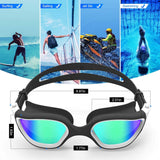 ZIONOR Swim Goggles, G1 Polarized Swimming Goggles UV Protection Leakproof Anti-fog Adjustable Strap for Adult Men Women (Polarized Mirror Gold Lens)