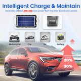 POWOXI Upgraded 7.5W-Solar-Battery-Trickle-Charger-Maintainer-12V Portable Waterproof Solar Panel Trickle Charging Kit for Car, Automotive, Motorcycle, Boat, Marine, RV,Trailer, Snowmobile, etc.