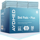 50 x Aydmed Premium Disposable Incontinence Bed Pads | Large Waterproof & Ultra-Absorbent Protective Sheets for Mattress, Sofa & Chair for Babies, Children, Adults, & Elderly (36" x 36")