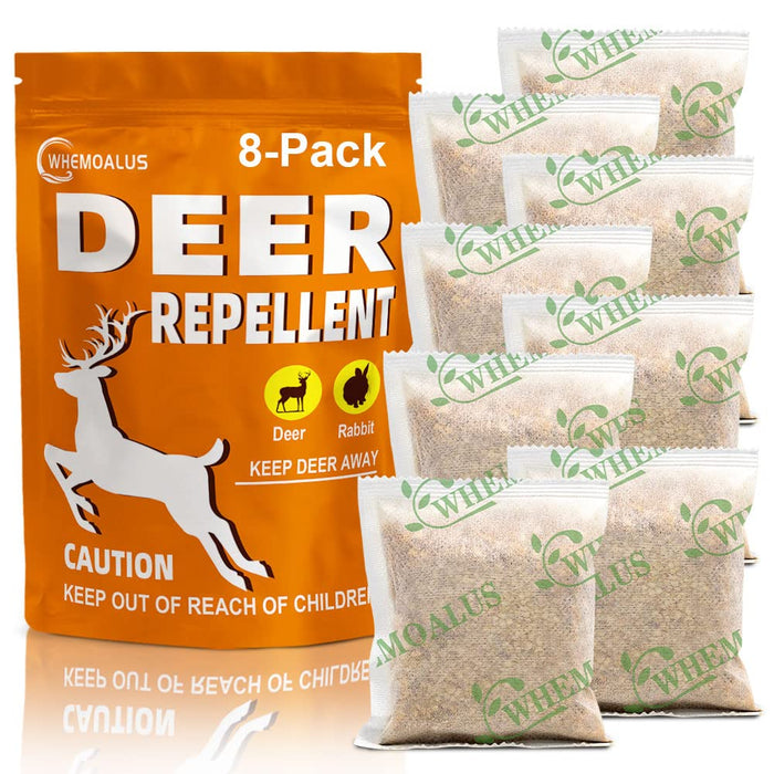 DALIYREPAL Deer Repellent Outdoor, Rabbit Repellent for Yard Powerful, Rabbit Repellent Outdoor,Deer Repellent for Plants, Deer Repellant for Yard 8 Pouches/Bag