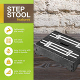 BodyHealt Portable Folding Step Stool - Step Riser for Elderly, Adults, Toddlers. High Riser Outdoor Steps with Handle for Easy Transport Foldable Stepping Stool for Car, Kitchen & Bath - 4 inch Lift