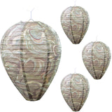 ZeeDix 4 Pack Hanging Paper Fake Wasp Nest Decoy- Eco Friendly Effective Deterrent Bee Hornets Wasp Nest for Outdoor, Home and Garden(8.66"×11",Dark Color)