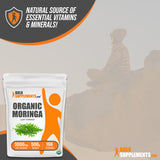 BULKSUPPLEMENTS.COM Organic Moringa Leaf Powder - Superfood Supplement, from Moringa Oleifera Leaf, Moringa Powder Organic - Vegan & Gluten Free, 3000mg per Serving, 500g (1.1 lbs)