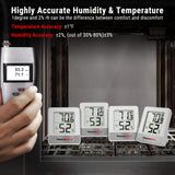 ThermoPro TP49 2 Pieces Digital Hygrometer Indoor Thermometer Humidity Meter Mini Hygrometer Thermometer with Temperature and Humidity Monitor Room Thermometer