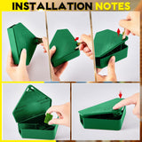 Qualirey 24 Pcs Mice Station with Keys Mouse Bait Stations Waterproof Mice Stations Outdoor Mice Traps Bait Boxes for Mice Indoor Outdoor, Bait Not Included, Suitable for Small Mice (Green)