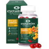 eyetamins Dry Eye Comfort - 60 Softgels - Ophthalmologist - Formulated, Natural - Himalayan Sea Buckthorn Oil - Vegan and Non-GMO Formula