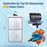 Zuqqony 15 Pack PF-S Filter Cartridges for Top Fin Silenstream PF10 Power Filters, Remplacement Aquarium Carbon Cartridge with Zeolite