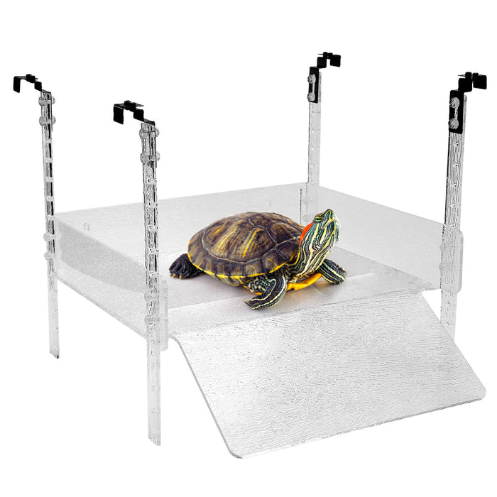 LYL LEYOULAND Hanging Turtle Basking Platform for Aquatic Turtles 40 75 Gallon, Aquatic Reptile Ramp Dock, Turtle Terrace, Turtle Tank Accessories