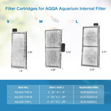 AQQA 8 Pack Aquarium Replacement Filter Cartridge Fish Tank Filter Cartridge Aquarium Internal Filter (Large)