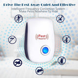 Ultrasonic Pest Repeller, 6 Packs, Indoor Pest Control, Pest Repellent Ultrasonic Plug in, Indoor Ultrasonic Repellent for Roach, Rodent, Mouse, Bugs, Mosquito, Mice