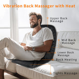 Back Massager with Heat, Vibration Chair Massage Pad, Heated Chair Pad, Chair Warmer,Gifts for Elderly, Mom, Dad