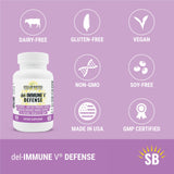 Del-Immune V® Defense by Stellar Biotics, All-Natural Immune Support & Gut Health (+) Immediate Care, Metabiotic: NextGen Probiotic Therapy (60 Caps)