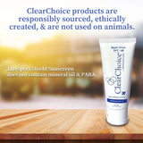 ClearChoice Travel Size SPF 45 Sunscreen - Minimizes Superficial Fine Lines, Waterproof, Sweatproof, Non-Comedogenic, for Daily Use & Under Makeup, Zinc Oxide Sun Block, For All Skin Types, PABA-Free