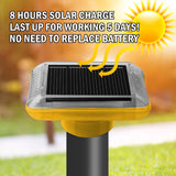 Solar Powered Repeller, 4 Pack Mole Repellent, Gopher Repellent Ultrasonic, Snake Deterrent, Vibration Stakes Outdoor, Repel Vole Gopher for Yard Lawns