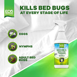 Eco Defense Bed Bug Killer - USDA Biobased Dust Mite Spray Natural Repellent Treatment - Child & Pet Friendly - 16 oz