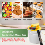 Automatic Reset Slide Bucket Lid Mouse Trap, Reusable Catch and Release Mouse Trap, Mousetrap Bucket Indoor and Outdoor, Humane Non-Kill Mouse Trap Bucket, Mouse Trap Bucket Lid (3-Pack)