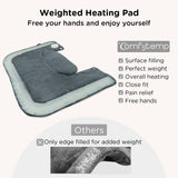 Comfytemp Weighted Heating Pad - Electric Heat Pad for Neck/Back Pain Relief with Auto Shut off and 3 Heat Levels, Fast-Heating, Wearable, Washable - 17"x22", Grey