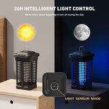 Bug Zapper with Light Sensor, Electric Insect Catcher Waterproof 4200V Mosquito Zapper Outdoor/Indoor, Mosquito Catcher for Backyard, Patio