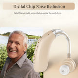 Hearing Aid with Bluetooth for Seniors&adults,Rechargeable Hearing Amplifier with Noise Cancelling,Volume Control,bluetooth mode,small,Easy to use, 1 Piece