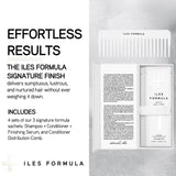 Iles Formula Discovery + Travel Kit: Cleanse, Repair, and Protect All Hair Types, Haute Performance Shampoo + Conditioner + Finishing Serum & Comb, 4 Sachets