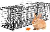 VASALAID Live Animal Trap Cage, 24 X 7 X 8 Inch Catch and Release, Humane Live Trap Cage Indoor & Outdoor Foldable cat Trap for Stray Cats, Rabbits, Squirrels, Groundhogs, Woodchucks