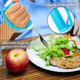 HoEase Bendable Adaptive Utensils for Elderly, Disabled People, Parkinson’s, Arthritis, Hand Tremors, Weak Hand Grip & Handicapped, Arthritic Hands - Non-Slip Handles, Easy Grip for Shaking Hands