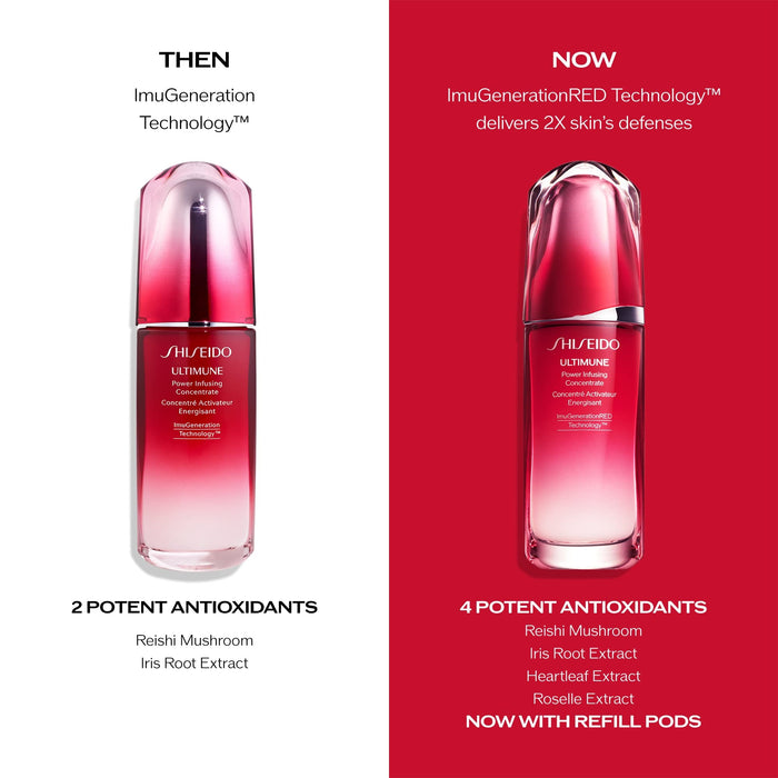 Shiseido Ultimune Power Infusing Concentrate Mini - 15 mL - Antioxidant Anti-Aging Face Serum - Boosts Radiance, Increases Hydration & Improves Visible Signs of Aging