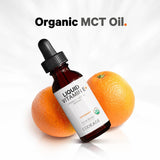 Codeage Liquid Vitamin E+ - USDA-Certified Organic, Organic MCT Oil, Organic Orange Oil Fruit, 2-Month Supply - Antioxidant, Skin & Immune Support - Non-GMO, Vegan, Gluten-Free - 2 fl oz