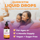 MaryRuth Organics | Quercetin 500mg Vitamin Liquid Drop | Sugar Free | Immune Support for Adults and Kids | Cellular Health | Vegan, Non-GMO, Gluten Free | 4 Fl Oz Pack of 1