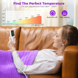 NOWWISH Heating Pad for Back Pain & Cramps Relief, XXL Extra Large Moist Heat Electric Heating Pads with Auto Shut Off, Gifts for Women, 17 "x 33", Purple