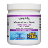 Stress-Relax Magnesium Citrate Drink Mix by Natural Factors, Restores Normal Levels of Magnesium & Balances Calcium Intake, Non-GMO, Berry Flavor, 8.8 oz (75 servings)