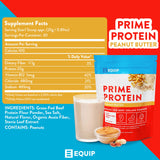 Equip Foods Prime Protein - Grass Fed Beef Protein Powder Isolate - Paleo and Keto Friendly, Gluten Free Carnivore Protein Powder - Peanut Butter, 1.67 Pounds - Helps Build and Repair Tissue