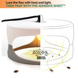 Aspectek Sticky Dome Flea Trap with 2 Sticky Discs. Odorless Insect Traps, Effective for Indoor Use - 2 Pack