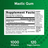 Jarrow Formulas Mastic Gum 1000 mg, Dietary Supplement for Gastrointestinal Health Support, 120 Veggie Capsules, 60 Day Supply