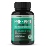 Probiotic & Prebiotic Capsules | Pre & Pro Biotics for Synbiotic Gut Health & Bloating Relief for Women & Men | Enzymes with Probiotics for Digestive Health | 20 Billion CFU | Vegetarian | 60 Ct.