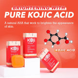 Pure Kojic Acid Skin Brightening Soap for Face, Reduce Dark Spots & Acne Scars, Skin Glowing, Moisturizing, Cleansing, Uneven Skin Tone with Tea Tree, Coconut Oil, Vegan, Paraben-Free 2.82 oz (2 Bars)
