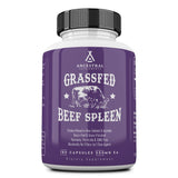 Ancestral Supplements Grass Fed Beef Spleen Supplement, 3000mg Beef Organ Spleen Support Formula Promotes Digestive, Immune, Iron, Energy and Allergy Health, Non GMO, 180 Capsules