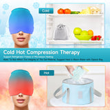 Headache Relief Hat, Ice Cap for Migraines Tension Sinus Headache Relief, Snugly Fit for Head Ice Pack Cap with Gel Ice for Headache Migraine Relief, Compressed Therapy Headache Relief Cap (Green)